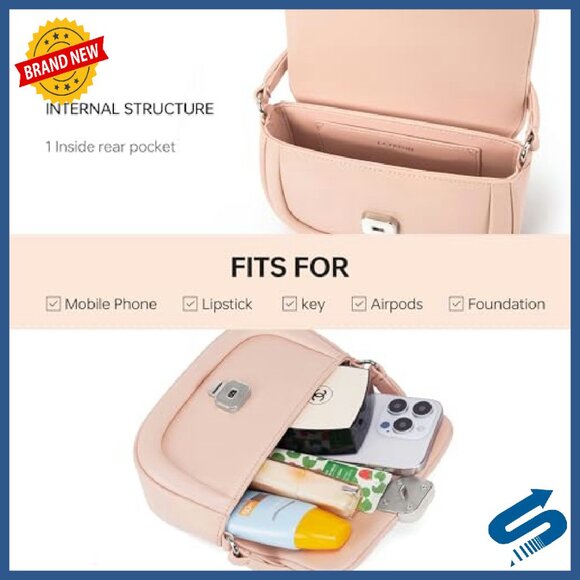 Mini Genuine Leather Crossbody Bag Adjustable Strap Shoulder Purse - Picture 7 of 8